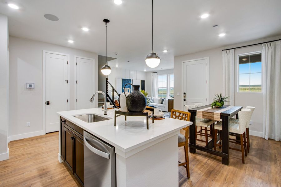 Furnished interior view inside a new home in Candelas Townhomes, Arvada (Image 9).