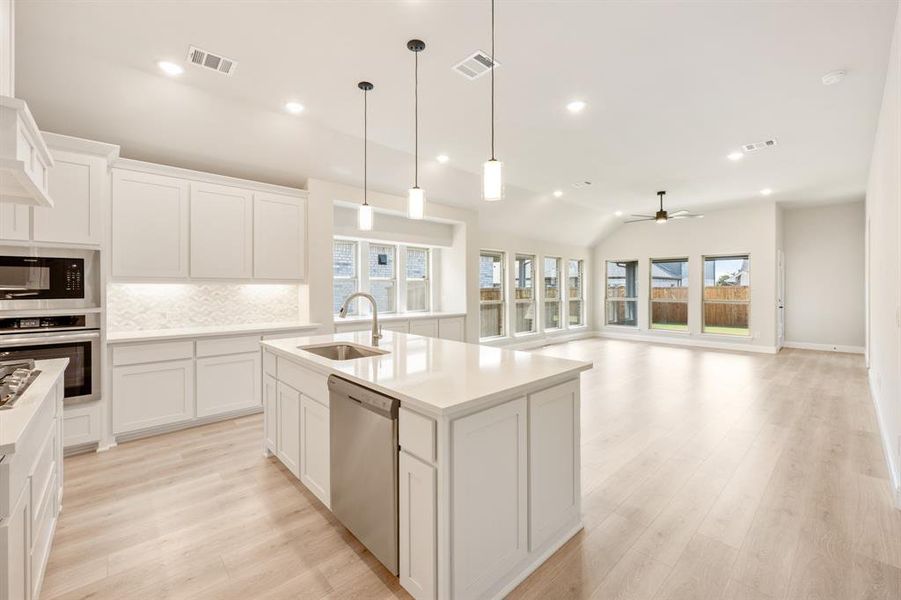 Furnished interior view inside a new home in Woodstone, Providence Village (Image 7). Furnished interior view inside a new home in Woodstone, Providence Village (Image 7).