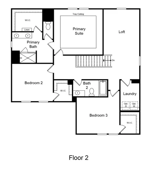 2D floor plan layout of this home in Windance Lake, Loganville, GA (Image 4).