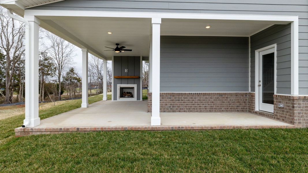 Exterior details and patio area of a home in Riley Farms, Rockvale (Image 3).