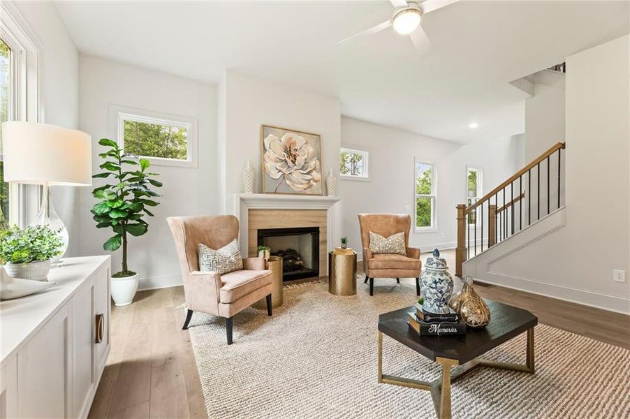 Furnished interior view inside a new home in Liberty Springs, Woodstock (Image 9). Furnished interior view inside a new home in Liberty Springs, Woodstock (Image 9).