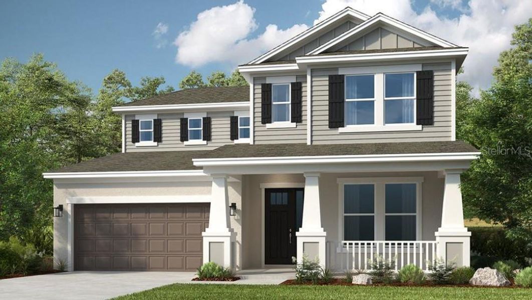 Front exterior of a new home in Tiburon, Nokomis, FL, highlighting curb appeal (Image 1). Front exterior of a new home in Tiburon, Nokomis, FL, highlighting curb appeal (Image 1).