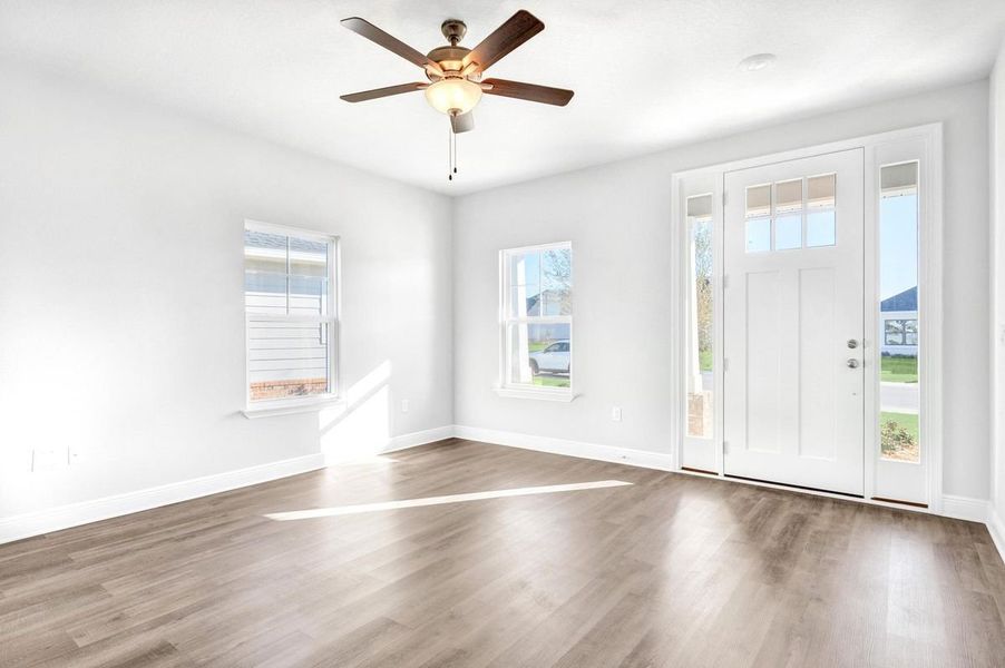 Representative unfurnished interior of a home built from the 2290 by Adams Homes in Riverwalk, Freeport (Image 14). Representative unfurnished interior of a home built from the 2290 by Adams Homes in Riverwalk, Freeport (Image 14).