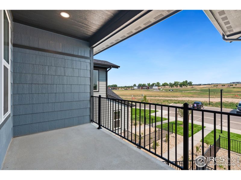 Private covered patio off living room!