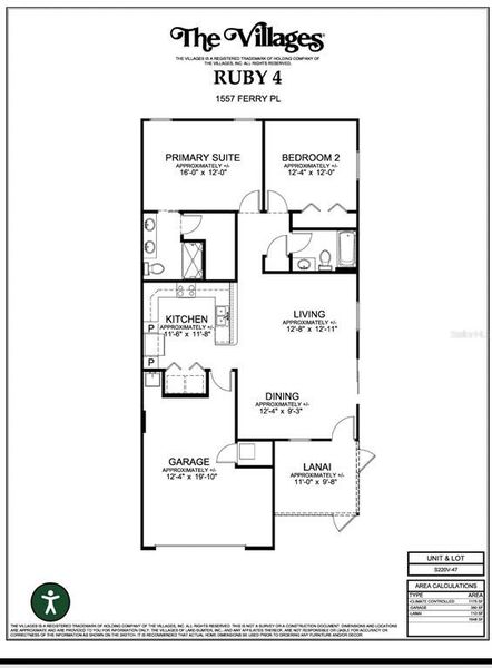 2D floor plan layout of this home in , The Villages, FL (Image 3). 2D floor plan layout of this home in , The Villages, FL (Image 3).