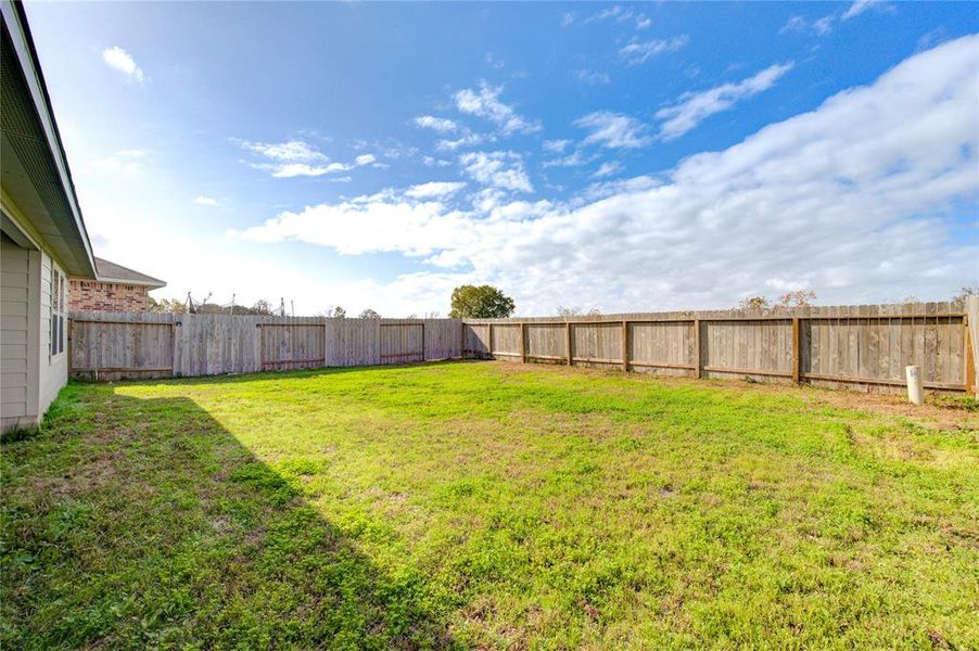 Spacious backyard