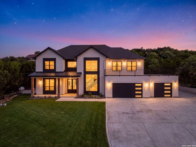 Front exterior of a new home in , Boerne, TX, highlighting curb appeal (Image 26).