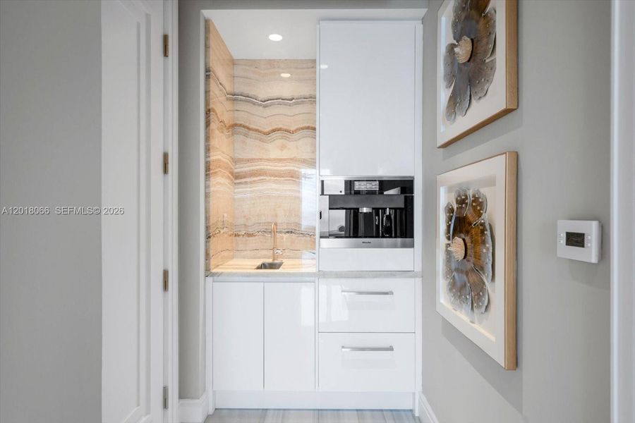 Furnished interior view inside a new home in The Estates at Acqualina, Sunny Isles Beach (Image 8). Furnished interior view inside a new home in The Estates at Acqualina, Sunny Isles Beach (Image 8).