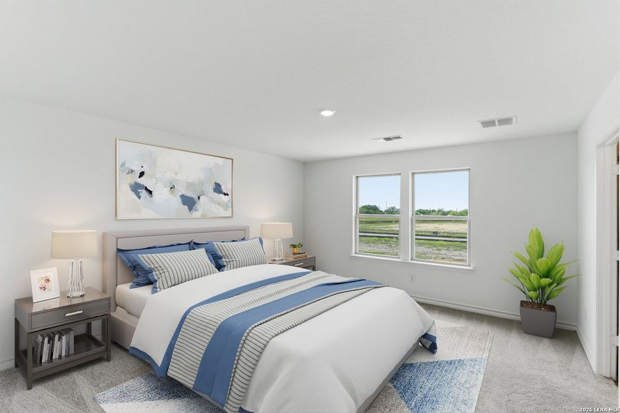 Furnished interior view inside a new home in Nopal Valley, San Antonio (Image 32).