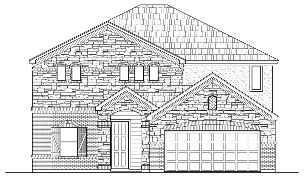 Representative rendering of the exterior for the 2512 by Texas Homes (Image 7).