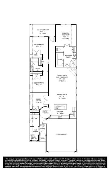 2D floor plan layout of this home in Woodhavyn, Magnolia, TX (Image 2).