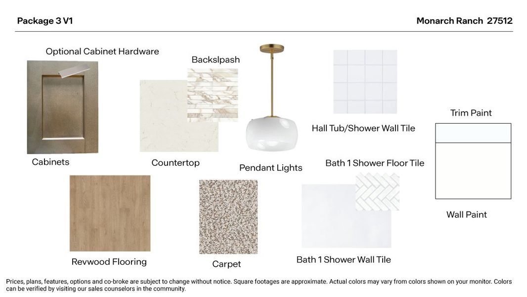 Sample of building materials used in homes in Monarch Ranch, Manor (Image 36).