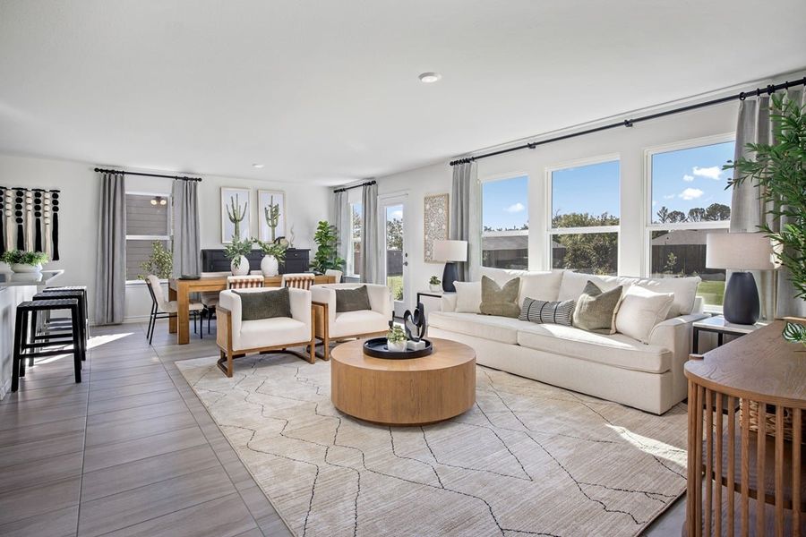 Representative furnished interior of a home built from the Plan 1676 Modeled by KB Home in Eagle Creek, Denton (Image 5). Representative furnished interior of a home built from the Plan 1676 Modeled by KB Home in Eagle Creek, Denton (Image 5).