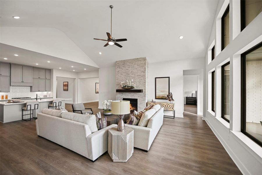 Furnished interior view inside a new home in Bridgeland 70′, Cypress (Image 4).