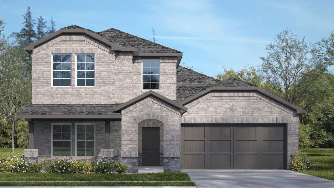Representative exterior photo of a completed home built from the Midland by D.R. Horton in Cottonwood, Dorchester, TX (Image 2). Representative exterior photo of a completed home built from the Midland by D.R. Horton in Cottonwood, Dorchester, TX (Image 2).