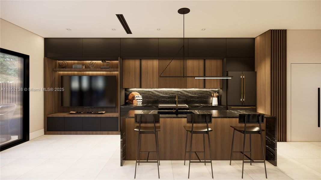 Furnished interior view inside a new home in , Miami (Image 29).