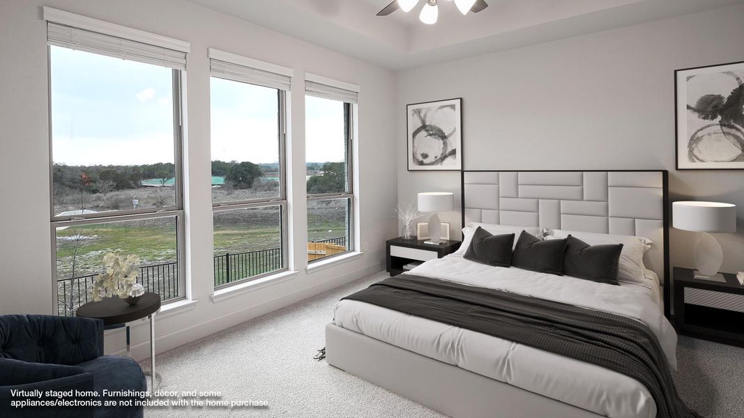 Furnished interior view inside a new home in 6 Creeks, Kyle (Image 6).