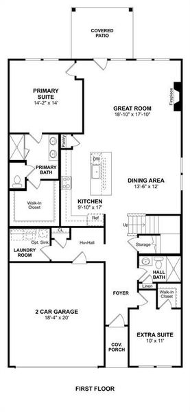 2D floor plan layout of this home in Rolling Ridge, Van Alstyne, TX (Image 2). 2D floor plan layout of this home in Rolling Ridge, Van Alstyne, TX (Image 2).