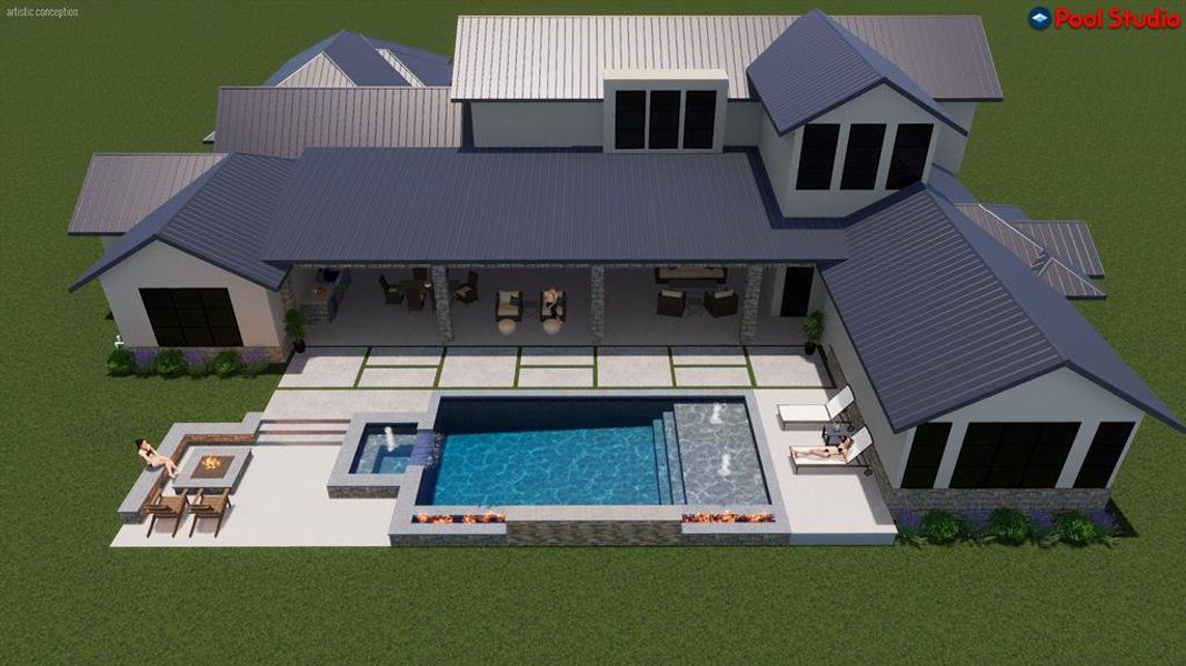 Exterior rendering of this home design in , Graford, TX (Image 4). Exterior rendering of this home design in , Graford, TX (Image 4).