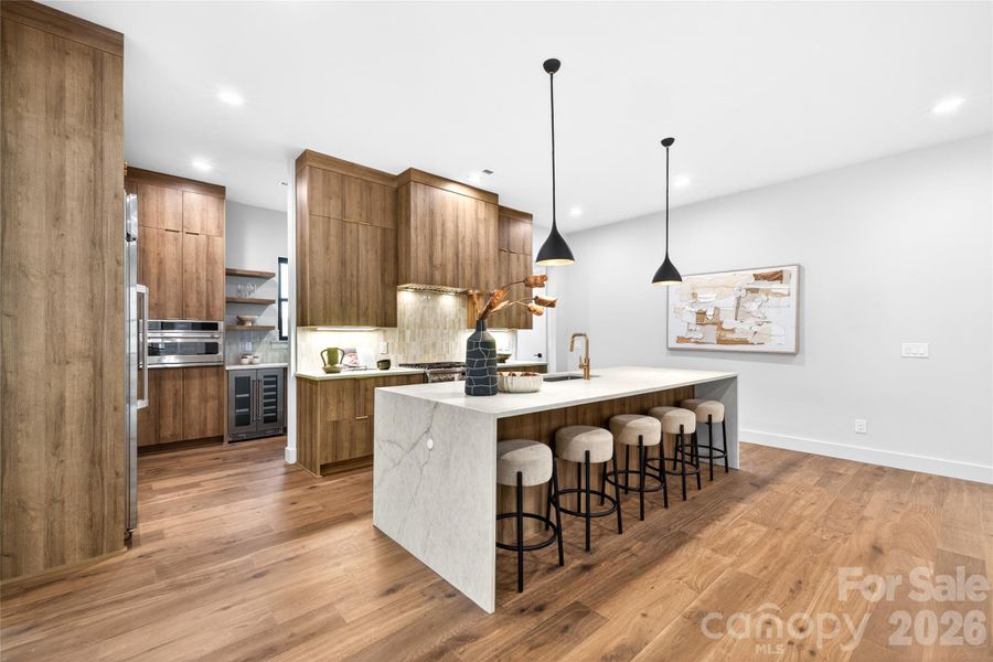 Frameless European-style cabinetry