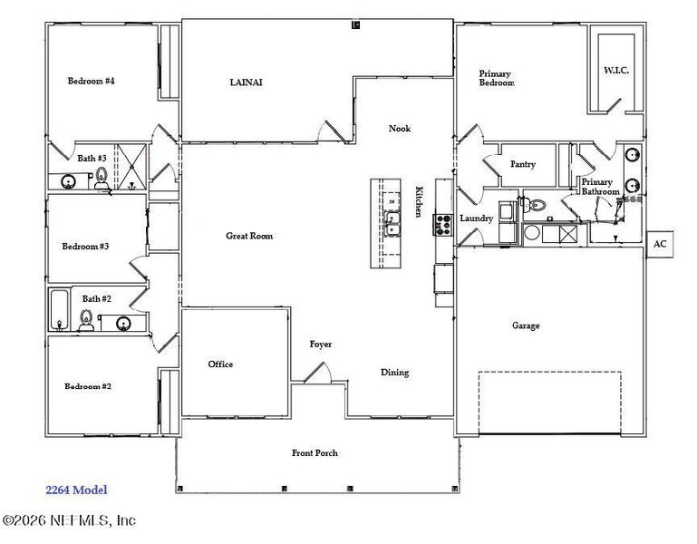 2D floor plan layout of this home in , Starke, FL (Image 4).