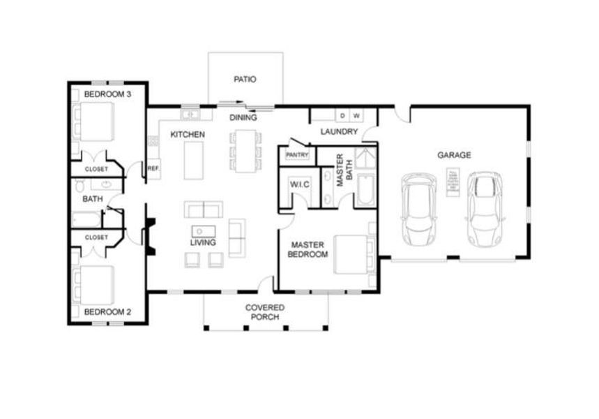 2D floor plan layout of this home in , Cedartown, GA (Image 4).