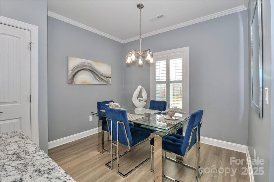 Furnished interior view inside a new home in Colonial Crossing, Troutman (Image 8). Furnished interior view inside a new home in Colonial Crossing, Troutman (Image 8).