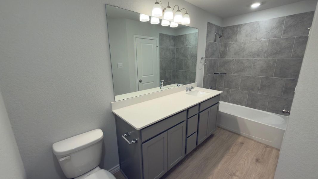 Furnished interior view inside a new home in Southern Pointe, College Station (Image 5). Furnished interior view inside a new home in Southern Pointe, College Station (Image 5).