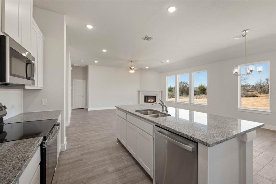 Furnished interior view inside a new home in Saddleback Estates, Boyd (Image 15). Furnished interior view inside a new home in Saddleback Estates, Boyd (Image 15).