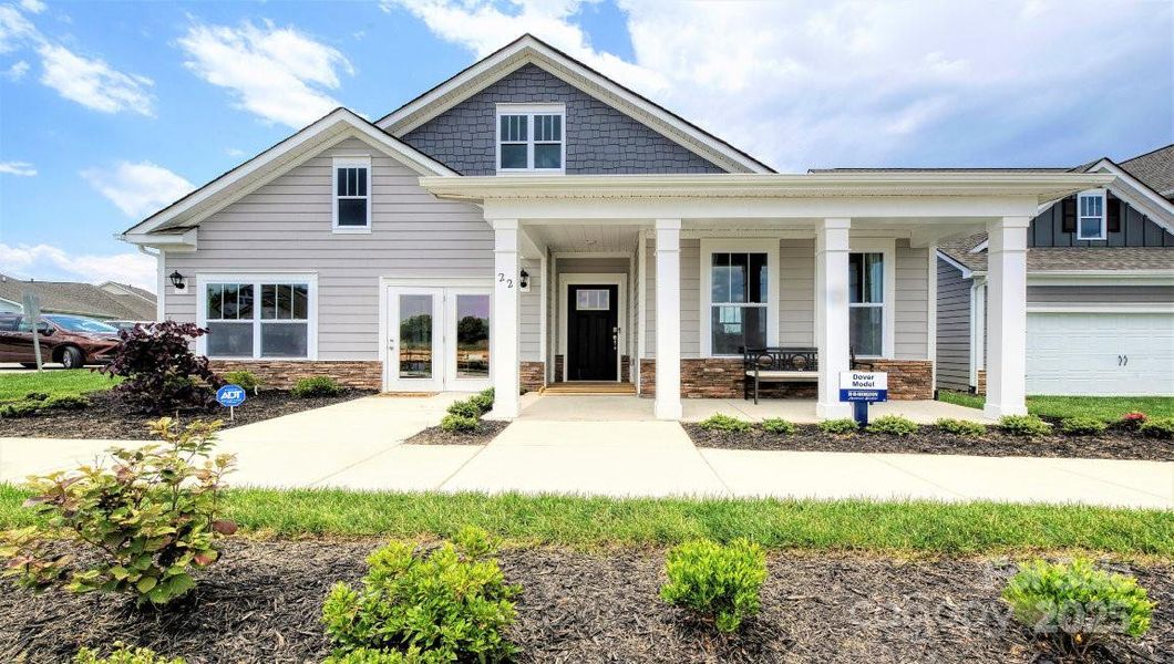 Front exterior of a new home in Cantrell Hills, Hendersonville, NC, highlighting curb appeal (Image 1). Front exterior of a new home in Cantrell Hills, Hendersonville, NC, highlighting curb appeal (Image 1).