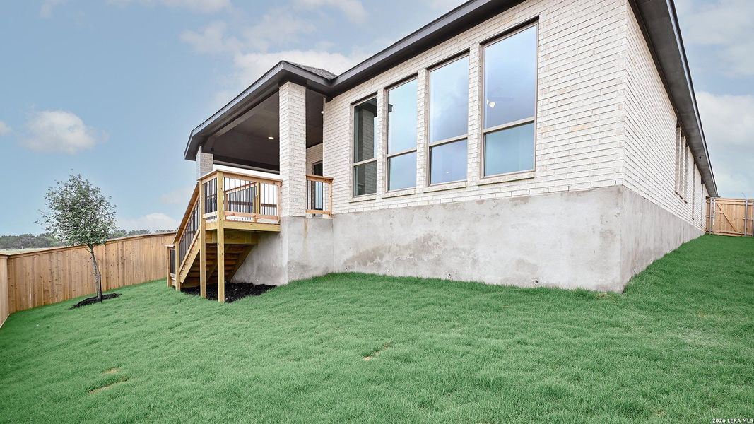 Exterior details and patio area of a home in Mayfair, New Braunfels (Image 22).