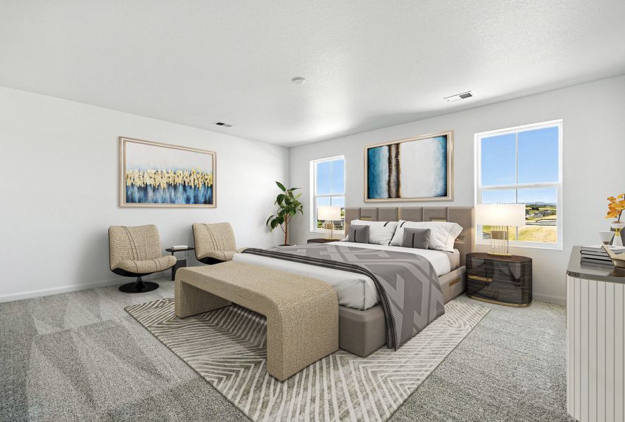 Representative furnished interior of a home built from the Palisade by Taylor Morrison in Macanta City Collection, Castle Rock (Image 8).