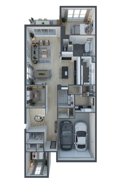2D floor plan layout for the Hawk by Tri Pointe Homes in Pecan Ridge, Fulshear, TX (Image 3).