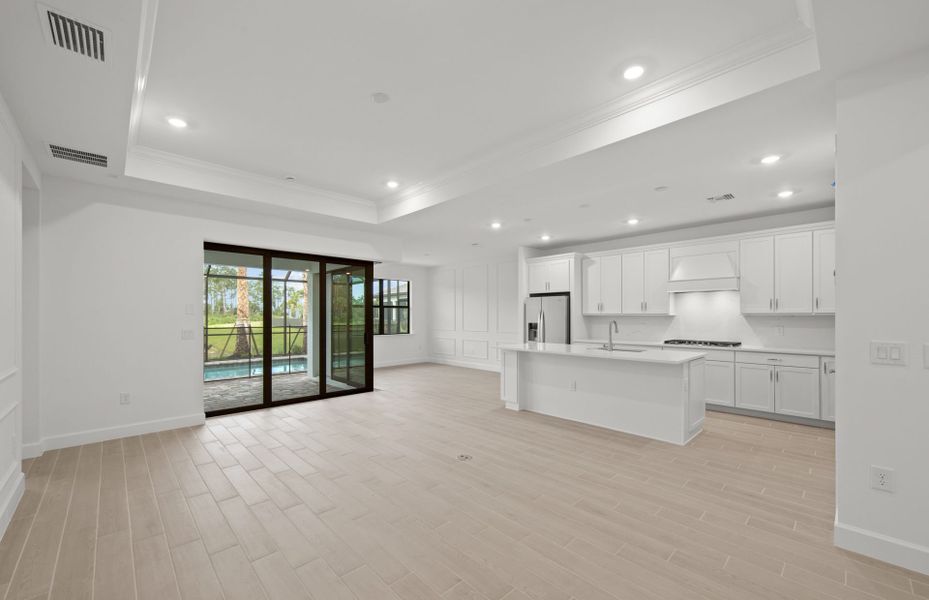 Representative unfurnished interior of a home built from the Concord by DiVosta in Talon Preserve on Palmer Ranch, Nokomis (Image 24).