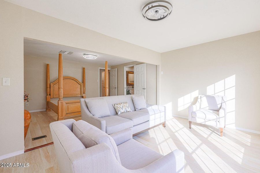 Bedroom suite with sitting area