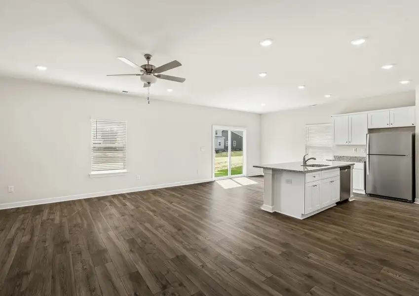 Move freely between the kitchen and family rooms Move freely between the kitchen and family rooms