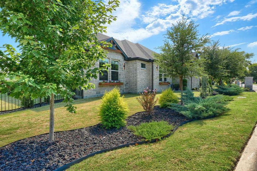 Front exterior of a new home in , Rockwall, TX, highlighting curb appeal (Image 1).