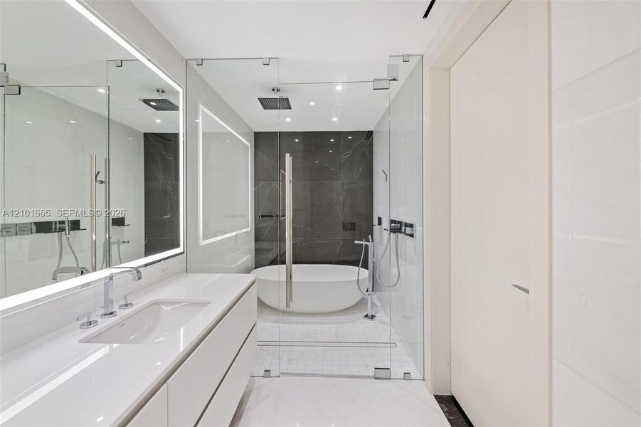 Furnished interior view inside a new home in Aston Martin Residences, Miami (Image 10).