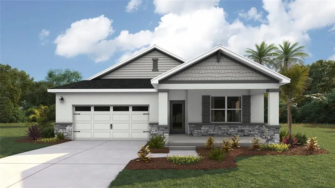 Front exterior of a new home in , St. Petersburg, FL, highlighting curb appeal (Image 1). Front exterior of a new home in , St. Petersburg, FL, highlighting curb appeal (Image 1).