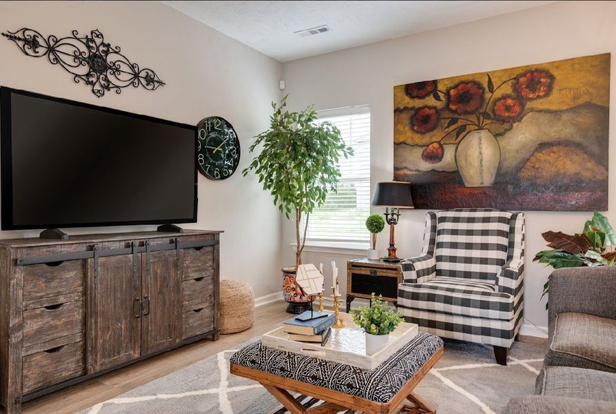 Living Room.

*Photos are from a staged model home of floor plan. Options and Selections may vary in actual home.