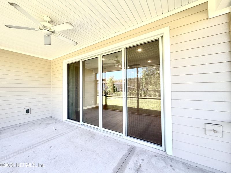 Exterior details and patio area of a home in Seasons at TrailMark, St. Augustine (Image 37).