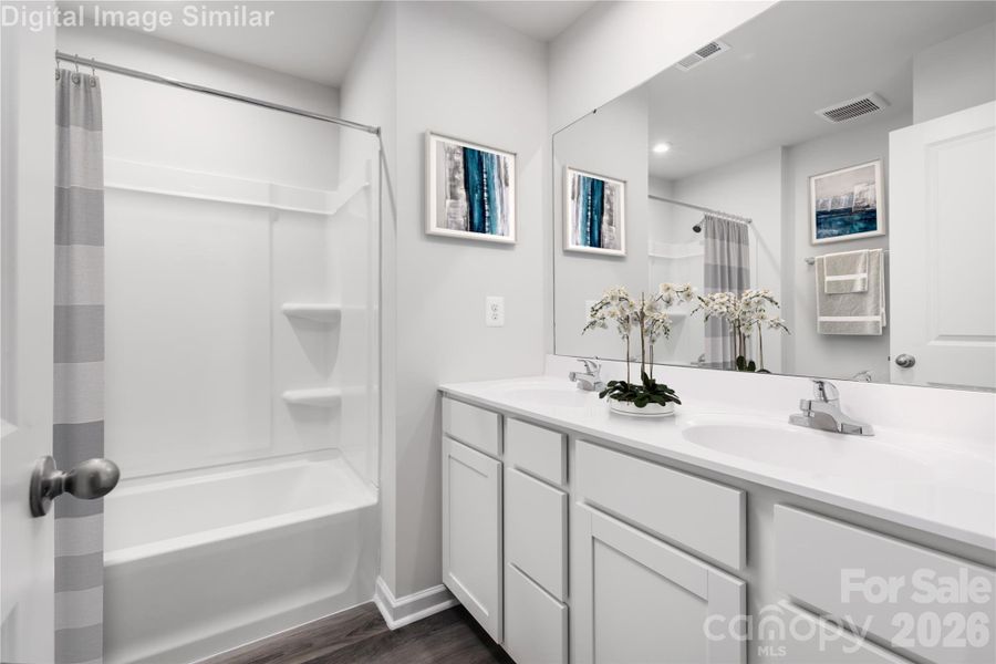 Furnished interior view inside a new home in , Charlotte (Image 8).