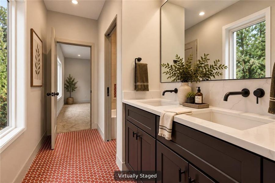 Furnished interior view inside a new home in , Dunwoody (Image 65).