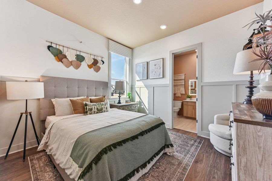 Furnished interior view inside a new home in The Grove at Blackhawk, Pflugerville (Image 59).