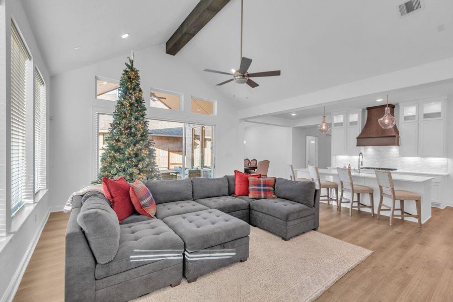 Furnished interior view inside a new home in The Highlands - 65', Porter (Image 39). Furnished interior view inside a new home in The Highlands - 65', Porter (Image 39).