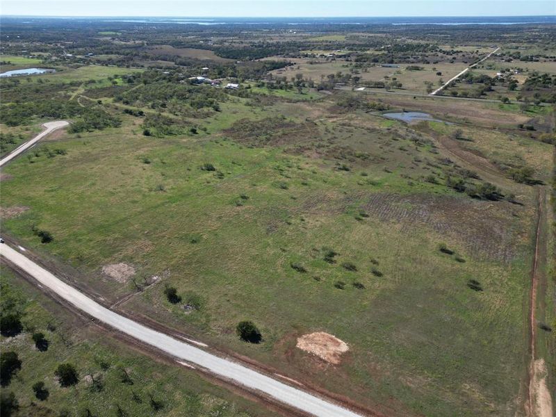 Aerial view of property's location with rural landscape