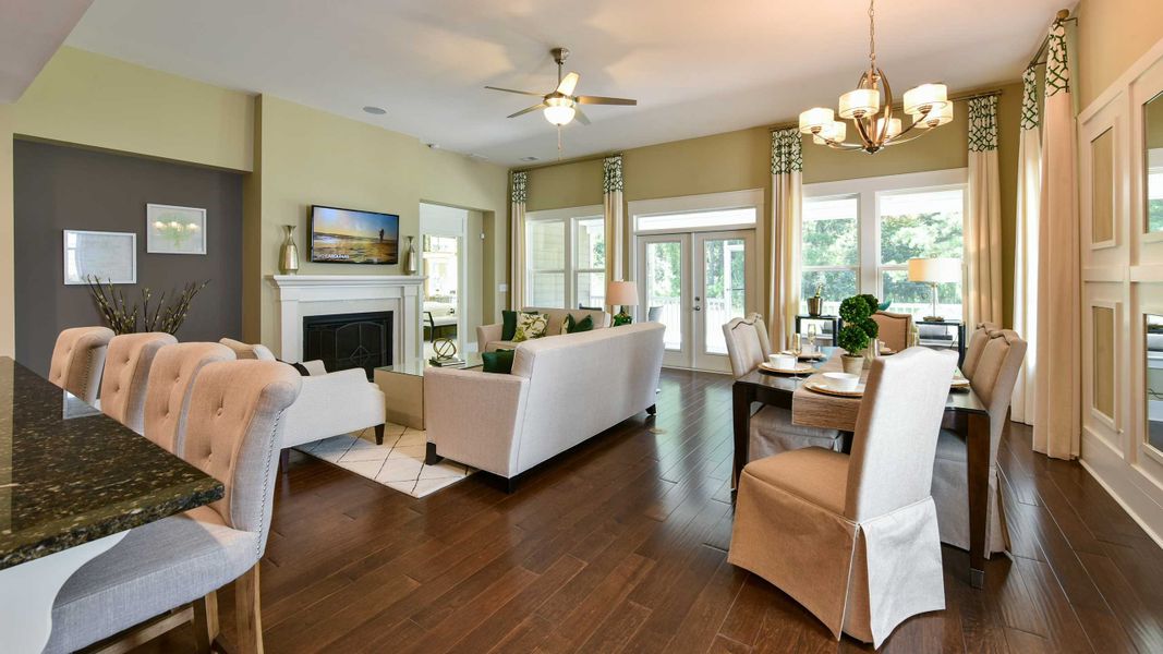 Spacious Great Room just off the Kitchen Spacious Great Room just off the Kitchen