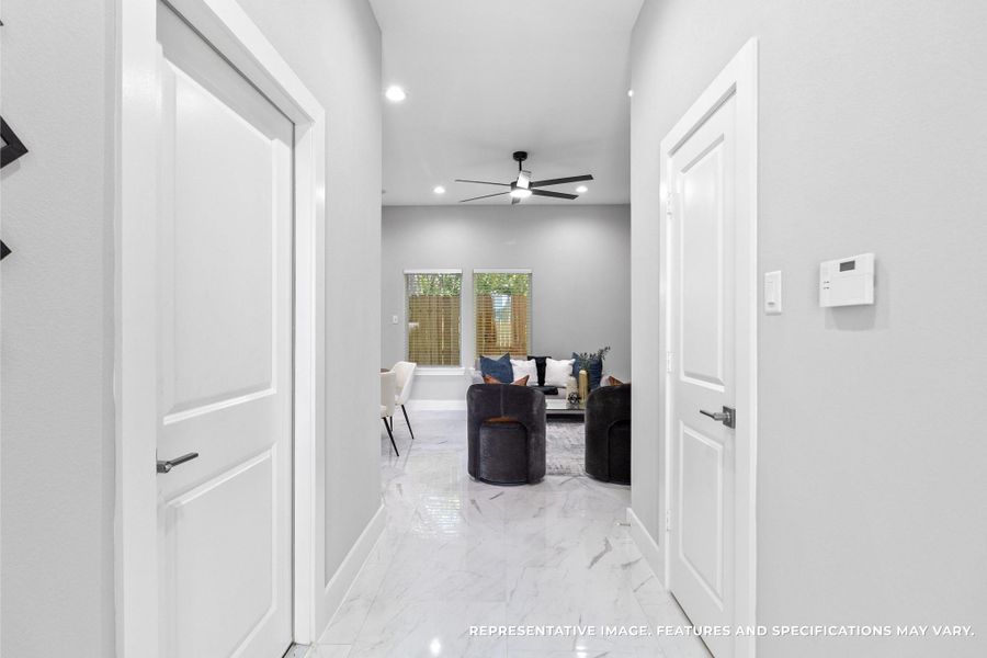 Walking through the entry, you love how the hallway opens into your bright living space, the glossy tile floors reflecting light and leading guests right into the heart of your home. Walking through the entry, you love how the hallway opens into your bright living space, the glossy tile floors reflecting light and leading guests right into the heart of your home.