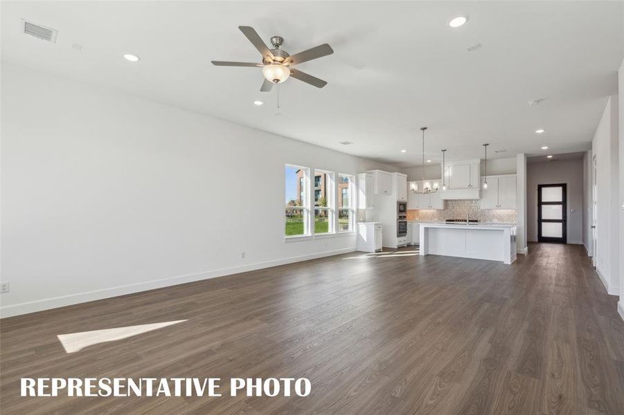 You'll love hosting family celebrations in this delightful family room!  REPRESENTATIVE PHOTO
