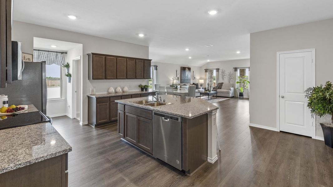 Furnished interior view inside a new home in Crane Crossing, Crandall (Image 3).
